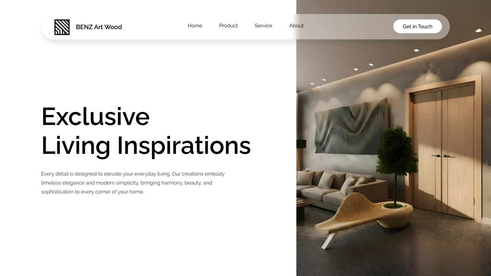 Website interface design 1